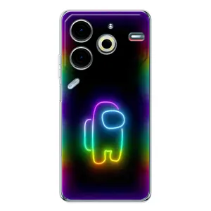Чохли Амонг Ас для Tecno Pova 6 Neo 5G (AlphaPrint) (Яскравий скін)