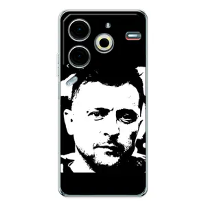 Чехол для Tecno Pova 6 Neo 5G (AlphaPrint - с принтом Зеленского)