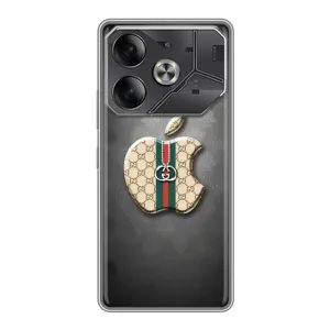 Чехлы ГУЧЧИ для Техно Пова 6 (AlphaPrint) (Apple gucci)