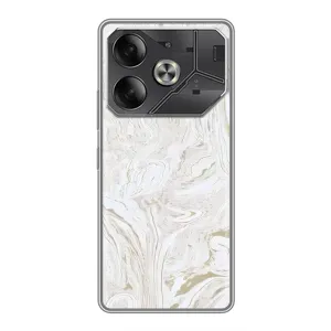 Мраморный чехол на Tecno Pova 6 (VPrint) (Белый мрамор)