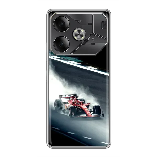 Чехол с принтом «Болид гоночный» для TECNO Pova 6