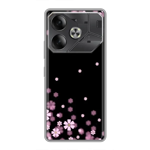 Чехол с принтом «Цветочки маленькие» для TECNO Pova 6