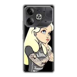 Чехол с печатью для Tecno Pova 6 - (Мода) (AlphaPrint) (Девочка в тату)