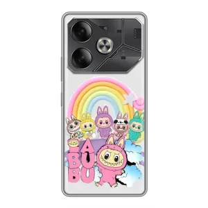 Чехол с Лабубу на Tecno Pova 6 (Фон Лабубу)