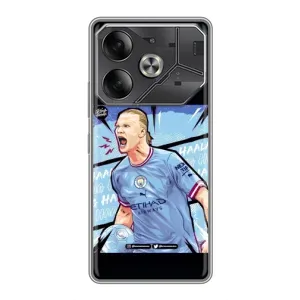 Чехлы с футболистом Ерлинг Холанд для Tecno Pova 6 (AlphaPrint) (гол Эрлинг Холланд)