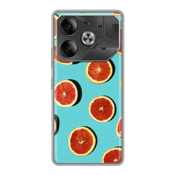 Чехол с принтом «Грейпфрут» для TECNO Pova 6