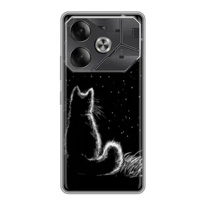 Чехол с принтом для Tecno Pova 6 (AlphaPrint) Модные коты