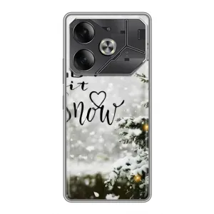 Новогодние, Праздничные Чехлы для Tecno Pova 6 - 2024 год (Let it snow)