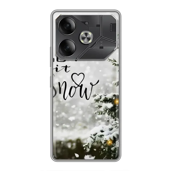 Чехол с принтом «Let it snow» для TECNO Pova 6