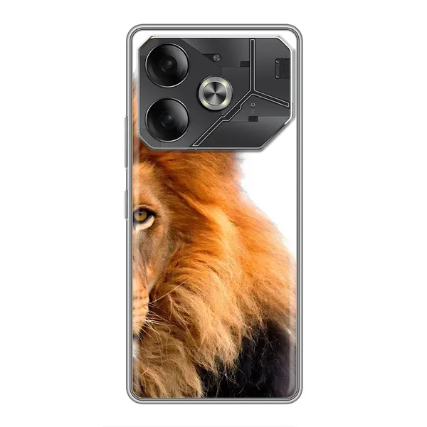Чехол с принтом «Лев грива» для TECNO Pova 6