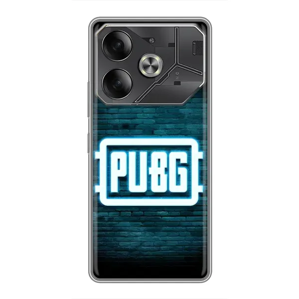 Чехол с принтом «Лого PUBG» для TECNO Pova 6