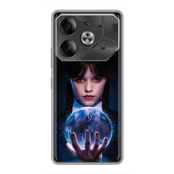 Чехол с принтом «Магическая сфера Уэнздей» для TECNO Pova 6