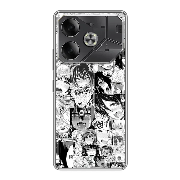 Чехол с принтом «Ahegao manga» для TECNO Pova 6