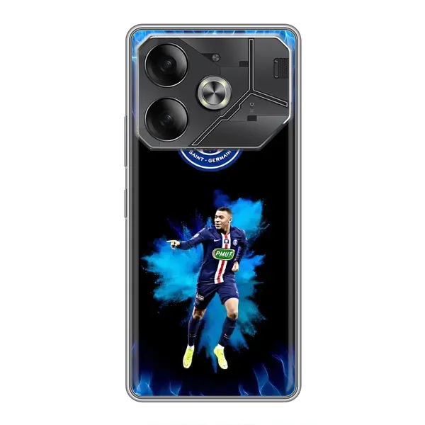 Чехол с принтом «Мбаппе в огне» для TECNO Pova 6