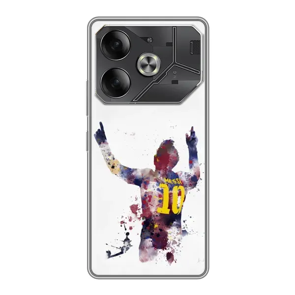 Чехол с принтом «Messi Barca» для TECNO Pova 6