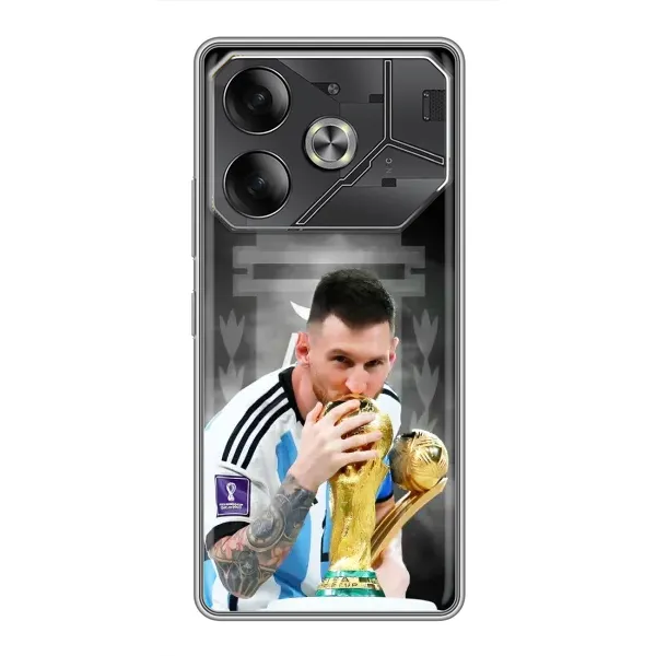 Чехол с принтом «Месси Чемпион» для TECNO Pova 6