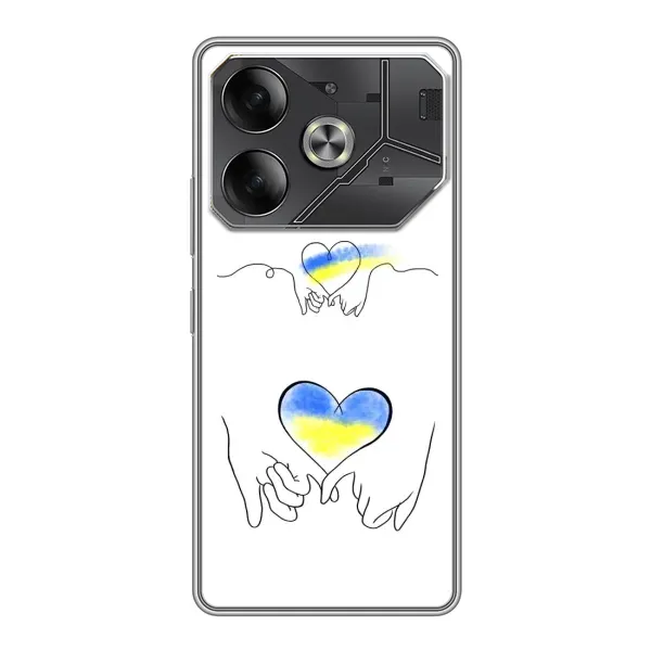 Чехол с принтом «Мир Украине» для TECNO Pova 6 Чехол с принтом «Мир Украине» для TECNO Pova 6