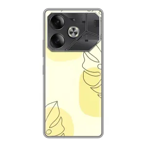 Силиконовый чехол с принтом в цветах на Tecno Pova 6