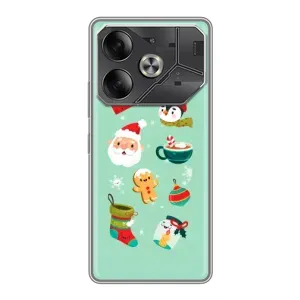 Новогодние Чехлы для Техно Пова 6 (VPrint)