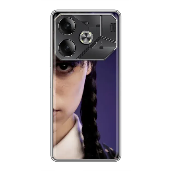 Чехол с принтом «Загадочный взгляд Уэнздей» для TECNO Pova 6