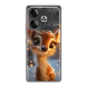 Чехол с принтом «Олененок среди гирлянд» для TECNO Pova 6
