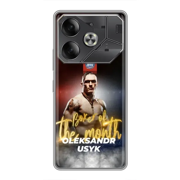 Чехол с принтом «Olexandr Usyk» для TECNO Pova 6 Чехол с принтом «Olexandr Usyk» для TECNO Pova 6