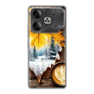 Чехол с уникальным дизайном «Осень с кофе» для Tecno Pova 6 (Осенне-зимний кофе)