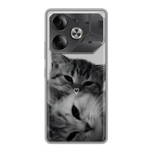Чехол с рисунком кот на Tecno Pova 6 (Пара котов)