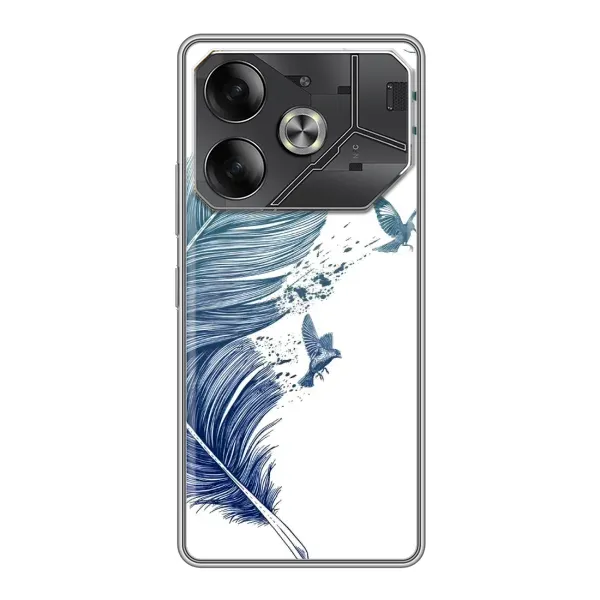 Чохол з принтом «Перо» для TECNO Pova 6
