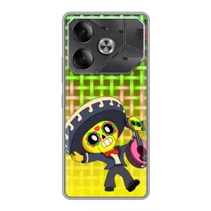 Чехлы Brawl Stars для Tecno Pova 6 (AlphaPrint) (Поко в самбреро)