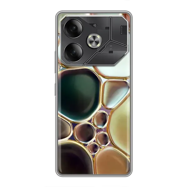 Чехол с принтом «Радужный Мрамор» для TECNO Pova 6