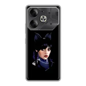 Чехлы Венсдей на Tecno Pova 6 Уэнсдей (AlphaPrint)