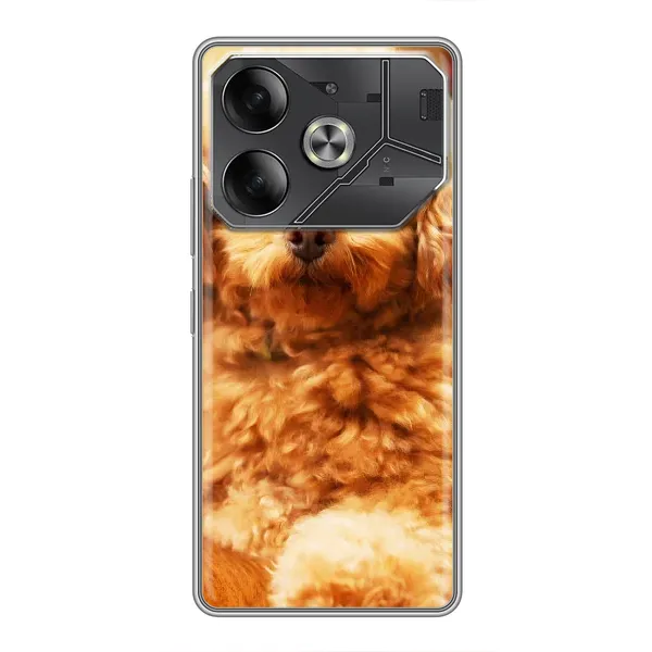 Чехол с принтом «Щенок Бишон» для TECNO Pova 6