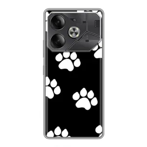 Чехлы с собаками для Tecno Pova 6 (VPrint) (Следы собаки)