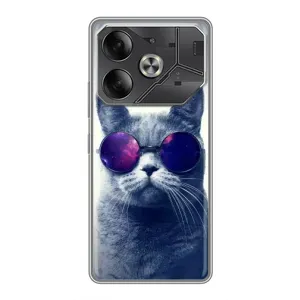 Чехол с принтом для Tecno Pova 6 (AlphaPrint) Модные коты (Стильный кот)