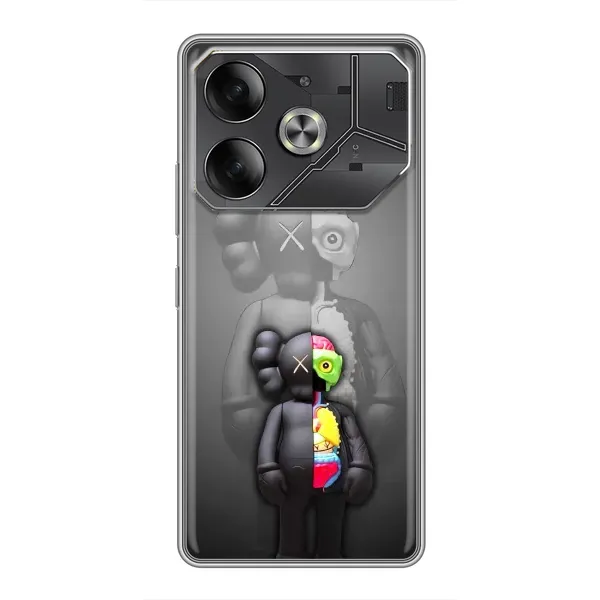 Чехол с принтом «Тело Bearbrick» для TECNO Pova 6