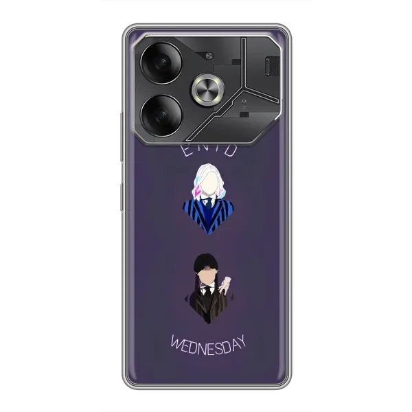 Чехол с принтом «Уэнздей и подруга» для TECNO Pova 6