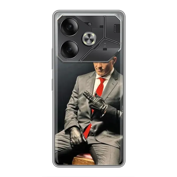 Чехол с принтом «Усик Hitman» для TECNO Pova 6 Чехол с принтом «Усик Hitman» для TECNO Pova 6