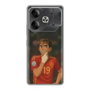 Чехол с футболистом Ламин Ямаль Tecno Pova 6 (Ямаль аниме)