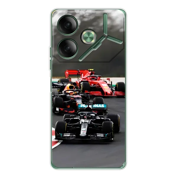 Чохол з принтом «Гонка Формула 1» для TECNO Pova 7 5G Чохол з принтом «Гонка Формула 1» для TECNO Pova 7 5G