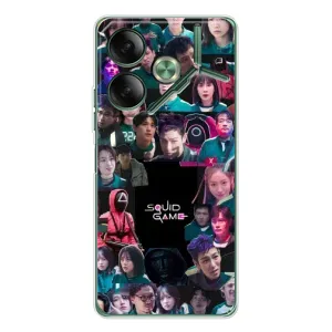 Чохол з принтом «Колаж Гра кальмара» для TECNO Pova 7 5G