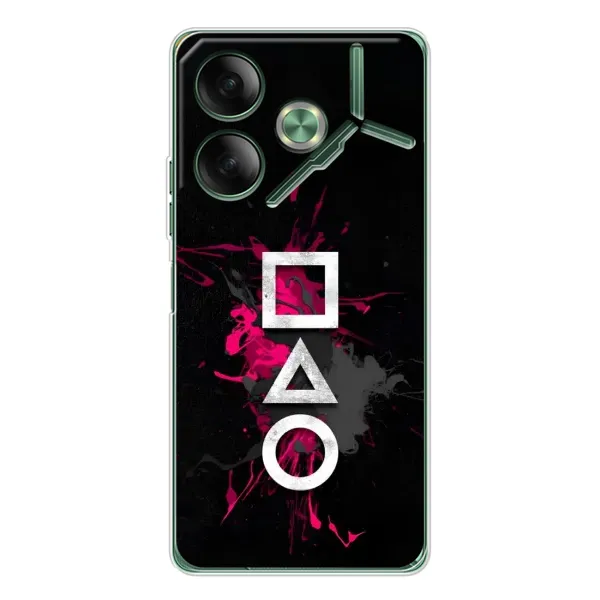 Чохол з принтом «Символи Гра кальмара» для TECNO Pova 7 5G Чохол з принтом «Символи Гра кальмара» для TECNO Pova 7 5G