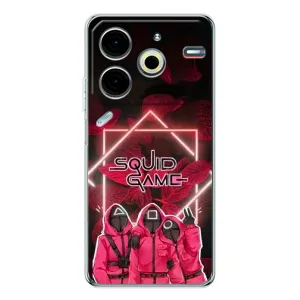 Чехол Гра в кальмара для Tecno Pova 7 Pro (Охранники Игра кальмара)