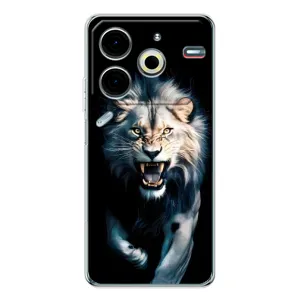 Чехол с принтом «Лев в темноте» для TECNO Pova 7 Pro