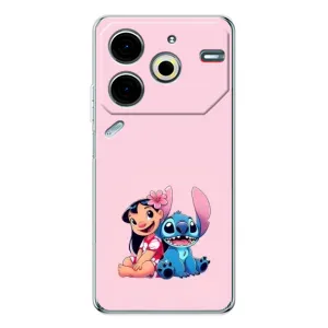 Чехол с принтом Стич на TECNO Pova 7 Pro (Лило и Стич)