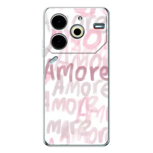 Чехол с розовым рисунком для Tecno Pova 7 Pro (Аморе любовь)