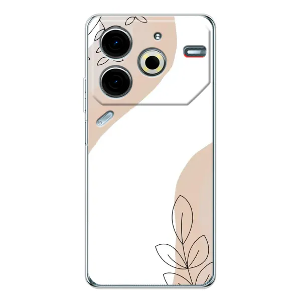 Чехол с принтом «Нюдовая веточка абстракция» для TECNO Pova 7 Pro