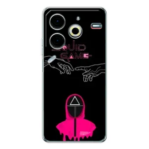Чехол Гра в кальмара для Tecno Pova 7 Pro (Минимализм Игра кальмара)