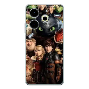 Чехол как приручить дракона на Tecno Pova 7 Pro (Персонажи дракона)