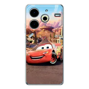 Силиконовый чехол Маквин для Tecno Pova 7 Pro (Радиаторный Спрингс Маквин)